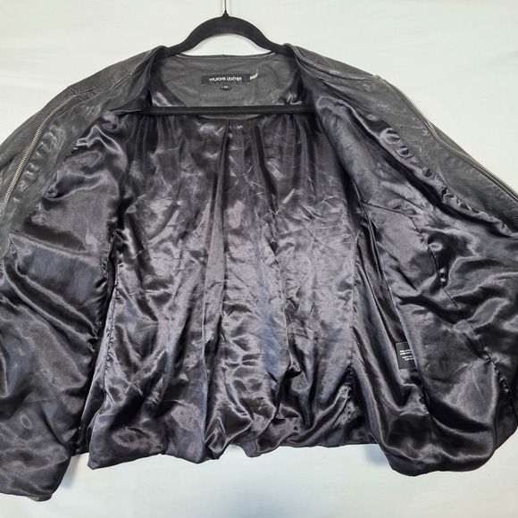 Wilsons Leather Genuine Black Motorcycle Jacket Womens Plus 3X Goth Biker - Picture 14 of 16
